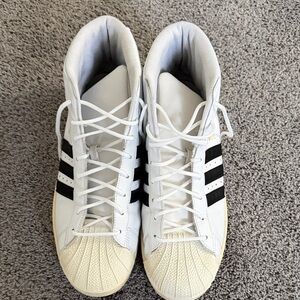 Adidas White and Black High-Tops